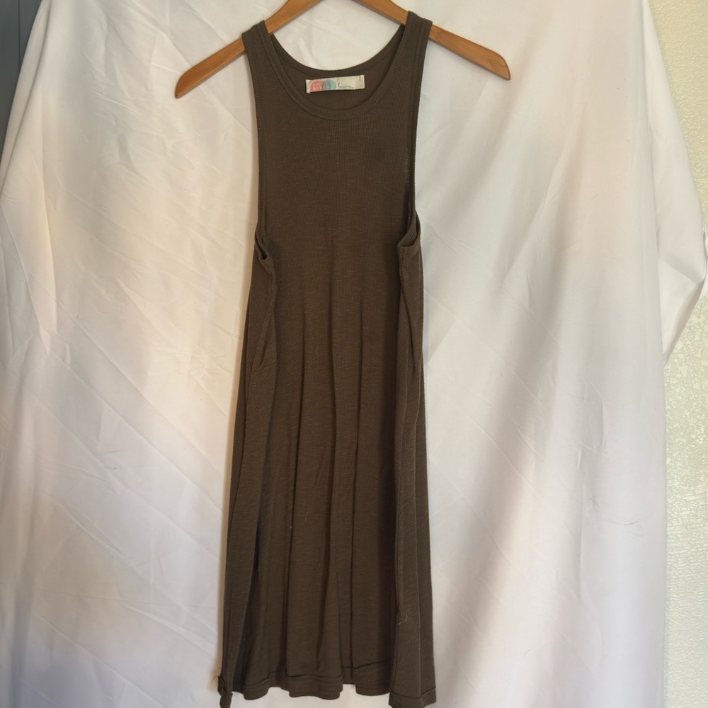 Green free people Sleeveless tank Dress
